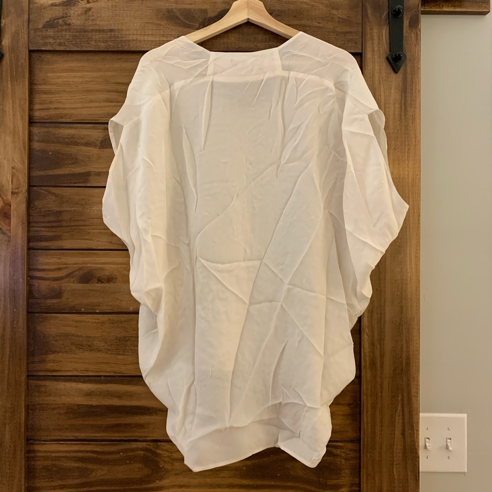 Vince Silk White Cocoon Tunic size large - Picture 4 of 4